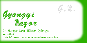 gyongyi mazor business card